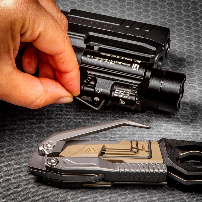 Real Avid Pistol Tool for Gun Maintenance | 19 in 1 Pistol Multitool & Handgun Utility Tool for Striker Fired & 1911 Platforms, Includes 1911 Bushing Wrench, Tanto Knife & Laser Sights Adjusters - Image 3