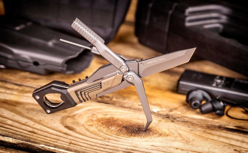 Real Avid Pistol Tool for Gun Maintenance | 19 in 1 Pistol Multitool & Handgun Utility Tool for Striker Fired & 1911 Platforms, Includes 1911 Bushing Wrench, Tanto Knife & Laser Sights Adjusters - Image 2