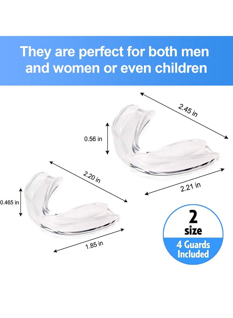 VIUAUAX Mouth Guard for Grinding Teeth, 4 Pcs Mouth Guard for Sleeping at Night, Reusable Mouth Guards for Clenching Teeth at Night  - Image 2