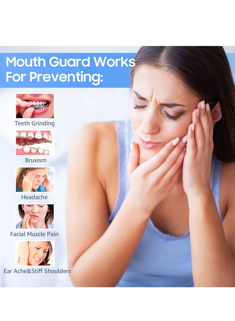 VIUAUAX Mouth Guard for Grinding Teeth, 4 Pcs Mouth Guard for Sleeping at Night, Reusable Mouth Guards for Clenching Teeth at Night  - Image 4