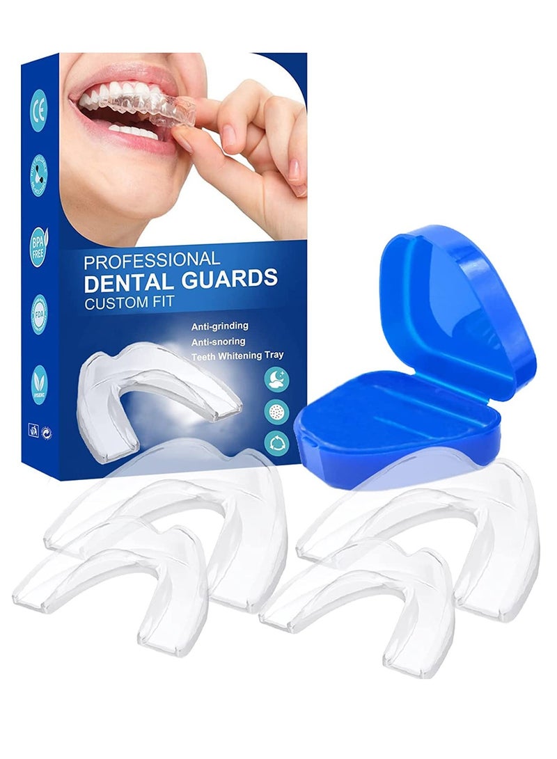 VIUAUAX Mouth Guard for Grinding Teeth, 4 Pcs Mouth Guard for Sleeping at Night, Reusable Mouth Guards for Clenching Teeth at Night  - Image 1