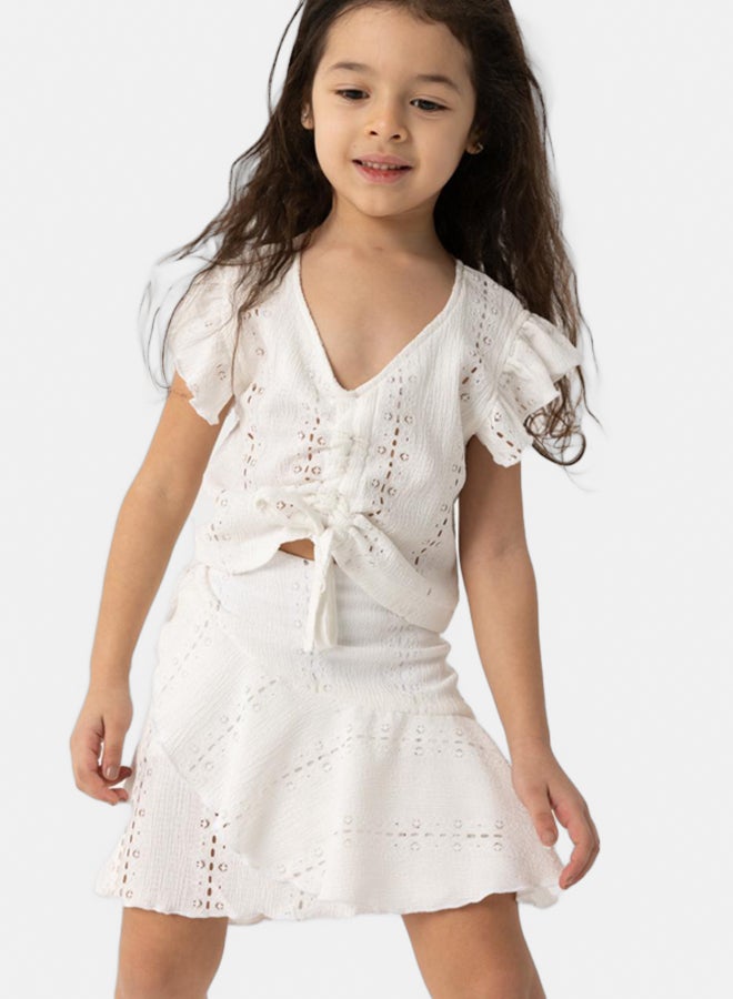 جودي ميني طقم تريكو ابيض - Image 1