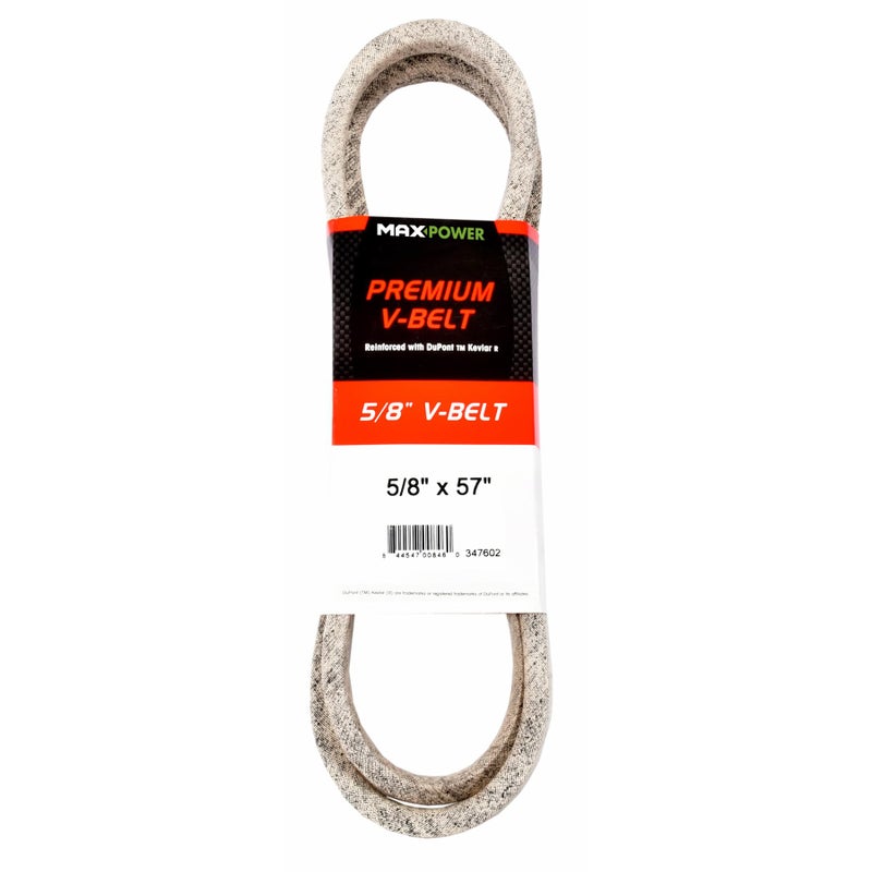 Maxpower 347602 Premium Belt Reinforced with Kevlar Fiber Cords 58 x 57