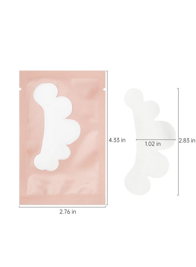 Mekupeu Mekupeu 100 Pair Eye Under Gel Pads Eyelash Extensions Patches,Lash Extension Lint Free Under Hydrogel Eye Mask Pads Beauty Tools (Pink) - Image 2