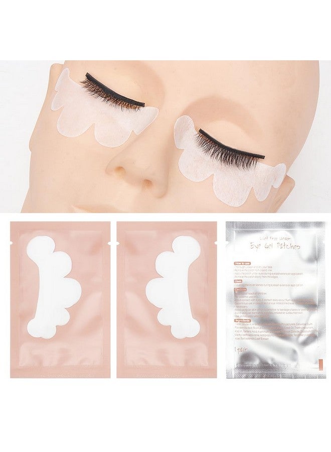 Mekupeu Mekupeu 100 Pair Eye Under Gel Pads Eyelash Extensions Patches,Lash Extension Lint Free Under Hydrogel Eye Mask Pads Beauty Tools (Pink) - Image 3
