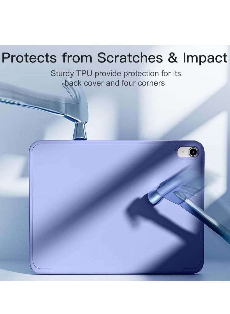 ELTRAZONE Slim Trifold Stand Case for iPad 10th Generation (10.9-Inch, 2022) | Protective Cover with Pencil Holder | Auto Sleep/Wake Function | Soft TPU Back for Shockproof Protection | Lightweight & Durable Tablet Case – Purple - Image 4