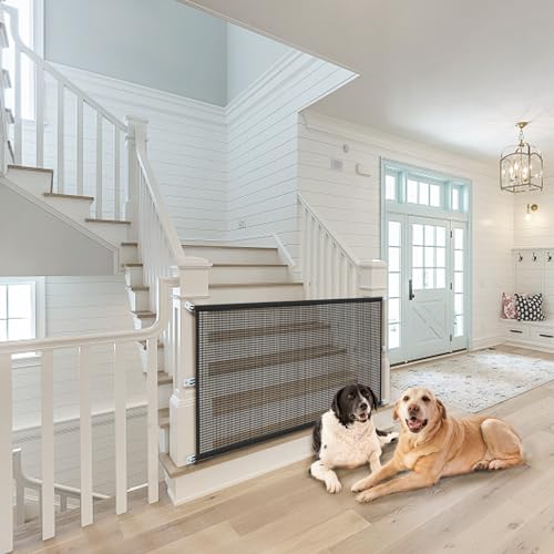 Cupount Magic Mesh Dog Gate for Doorways Indoor Pet Gate 30x70 for Kitchen Stairs Hallway Fits 6466 Wide Openings - Image 3