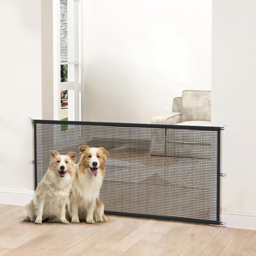 Cupount Magic Mesh Dog Gate for Doorways Indoor Pet Gate 30x70 for Kitchen Stairs Hallway Fits 6466 Wide Openings - Image 1
