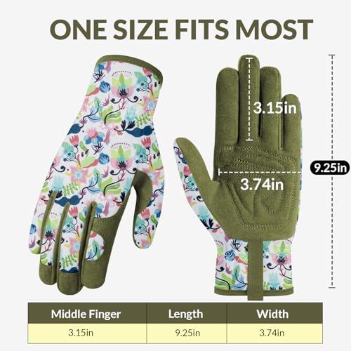 Baidast Gardening Gloves for Women, Breathable Leather Garden Gloves with Grip, Thorn Proof Working Gloves for Digging, Planting, Pruning - Image 5