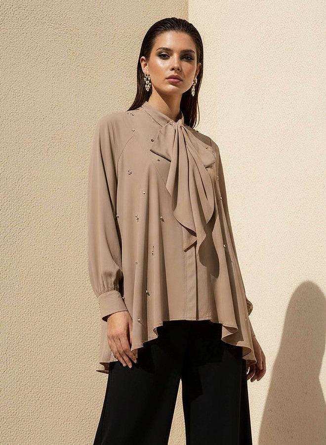 Iconic Relaxed Fit Top with Rhinestone Embellishments - Image 1