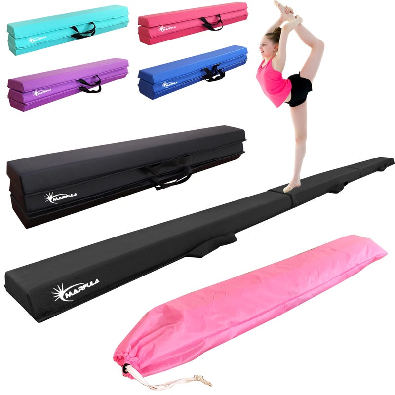 MARFULA 6 FT / 8 FT / 9 FT / 10 FT Folding Gymnastic Balance Beam for Kids with Carry Bag for Home and Club Use - Image 1