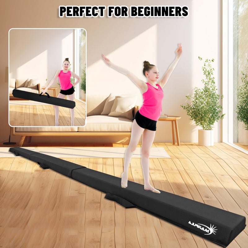 MARFULA 6 FT / 8 FT / 9 FT / 10 FT Folding Gymnastic Balance Beam for Kids with Carry Bag for Home and Club Use - Image 2