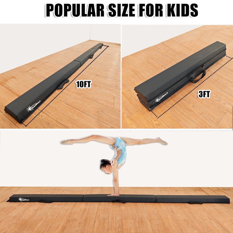 MARFULA 6 FT / 8 FT / 9 FT / 10 FT Folding Gymnastic Balance Beam for Kids with Carry Bag for Home and Club Use - Image 5