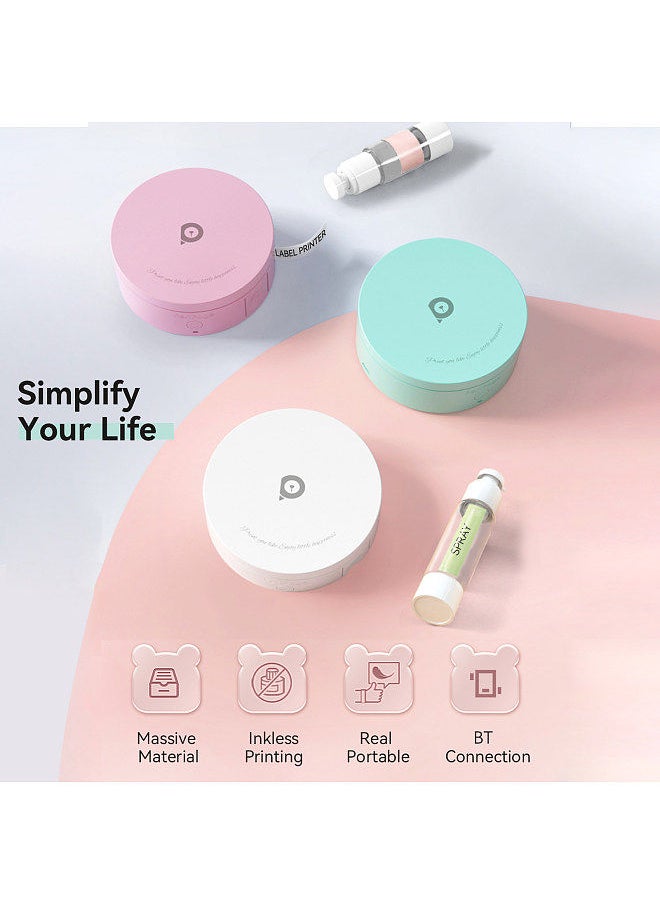 PeriPage - L1 Plus Label Maker Mini Pocket Thermal Printer All in One BT Connect Prince Tag DIY Date Journal Study Sticker Labeling Machine with 1 White Tape Roll for Office Home Organization USB Rechargeable - Image 1