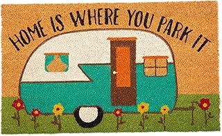 DII DII Indoor/Outdoor Natural Coir Fiber Spring/Summer Doormat, 18x30, Camper - Image 1