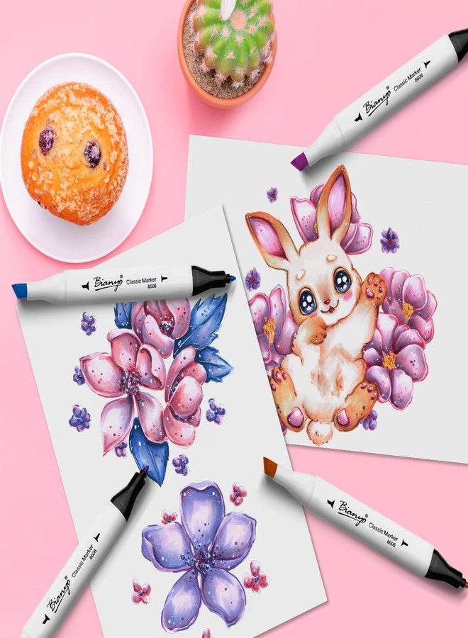 Bianyo 72 Pastel Markers Alcohol Marker Set, Dual Tip Art Markers Set, Alcohol-Based Ink Permanent Marker with Premium Grey Bag for Adults, Kids, Amateurs, Coloring, Drawing, Outlining, highlighting - Image 4