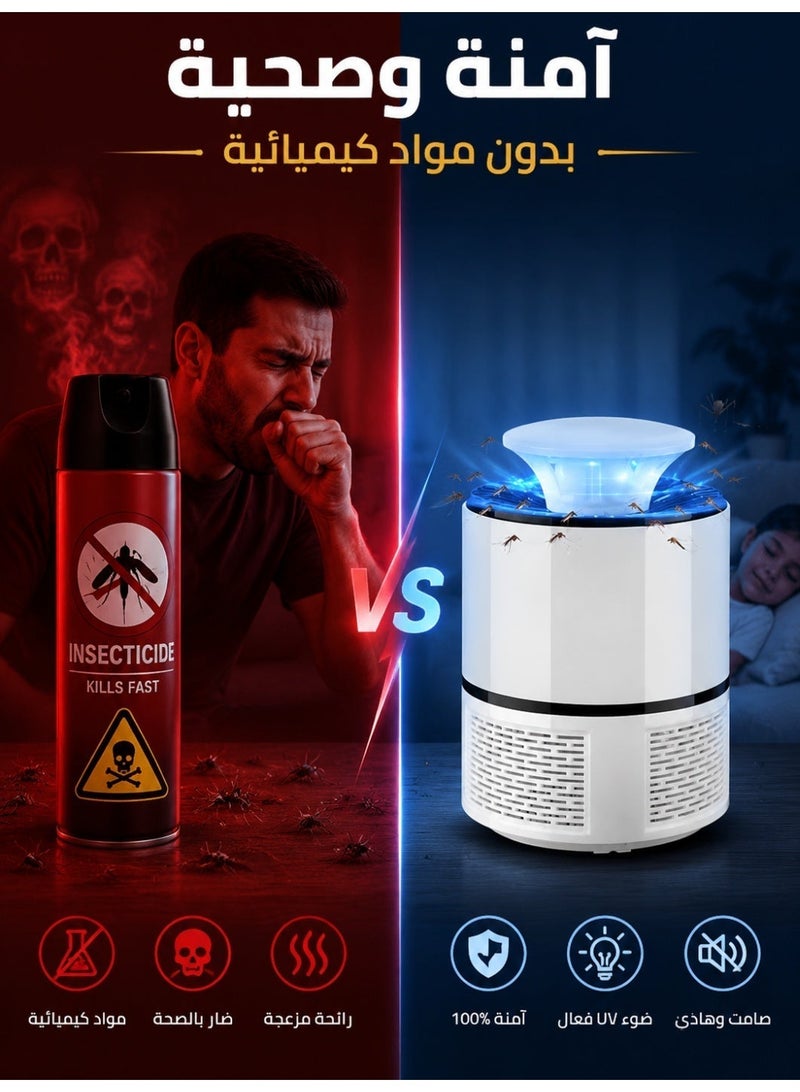 USB-Powered LED Mosquito Killer Lamp, Safe Non-Toxic Insect Trap for Indoor Use - Image 3