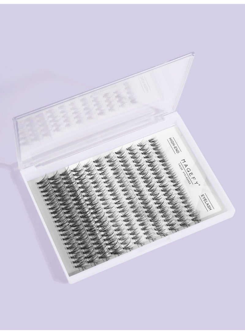 MAGEFY 220 clusters of false eyelashes, DIY eyelash extension and eye makeup kit, size 9-13mm. - Image 4