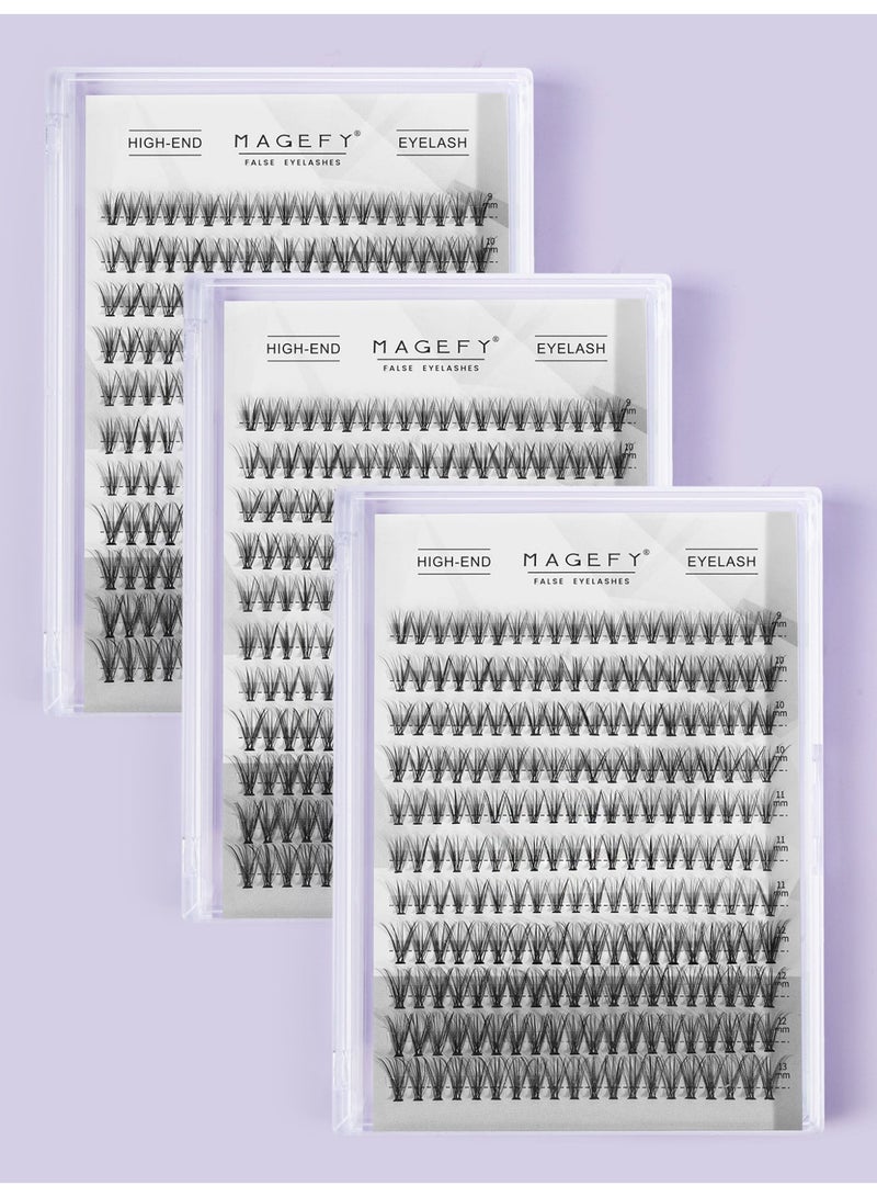 MAGEFY 220 clusters of false eyelashes, DIY eyelash extension and eye makeup kit, size 9-13mm. - Image 3