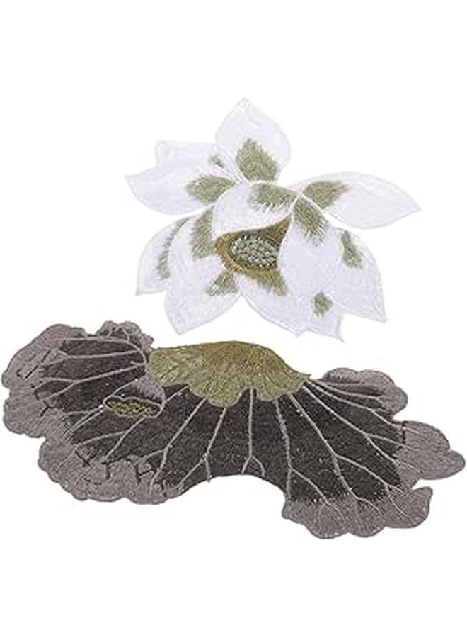 Flower Leaf Appliques Iron On Patches For Clothing Decor Trendy Floral - Image 1