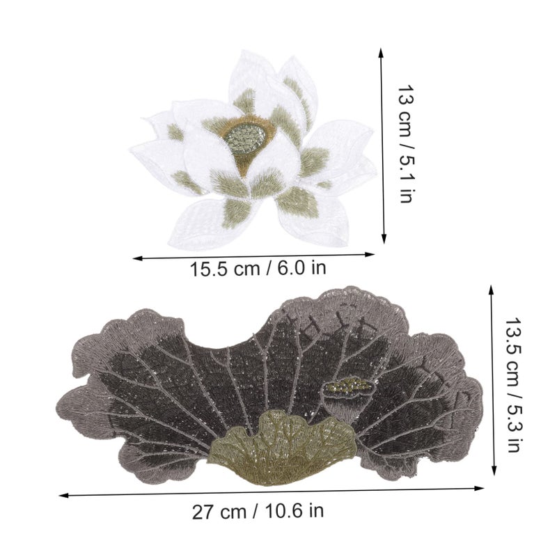 Flower Leaf Appliques Iron On Patches For Clothing Decor Trendy Floral - Image 3