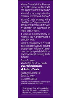 Ddrops Kids Booster 600IU 100 Drops - Daily Liquid Vitamin D for Kids. Support Strong Bones & Immune System in Children. No Preservatives, No Sugar, Non-GMO, Allergy-Friendly  - Image 3