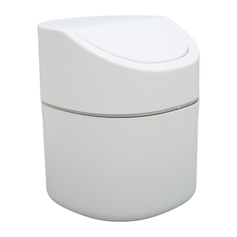 Desktop Garbage Can Button Flip Cover Reduce Odor Trash Debris Collector Can 2L Capacity - Image 2
