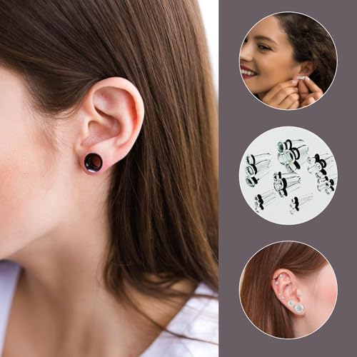 TRESSON 14PCS 14G-2G Glass Ear Stretching Kit Plugs for Ears Gauges with O-Rings Single Flare Glass Gauge Stretching Kit Ear Expander Body Piercing Jewelry for Women Men - Image 3