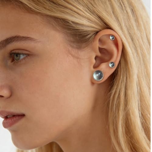 TRESSON 14PCS 14G-2G Glass Ear Stretching Kit Plugs for Ears Gauges with O-Rings Single Flare Glass Gauge Stretching Kit Ear Expander Body Piercing Jewelry for Women Men - Image 4