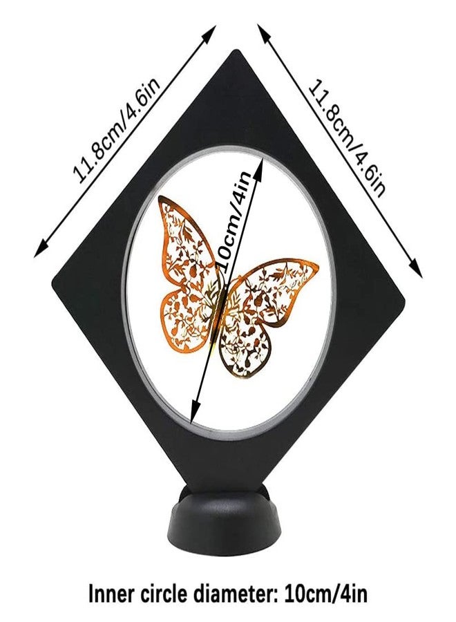 LZYMSZ Set of 3 Transparent 3D Floating Frame Display Stands Holder Suspension Frame for Challenge Coins, AA Medallions, Antique, Jewelry, Gift(4.6 x 4.6 x 0.8 Inches) - Image 2