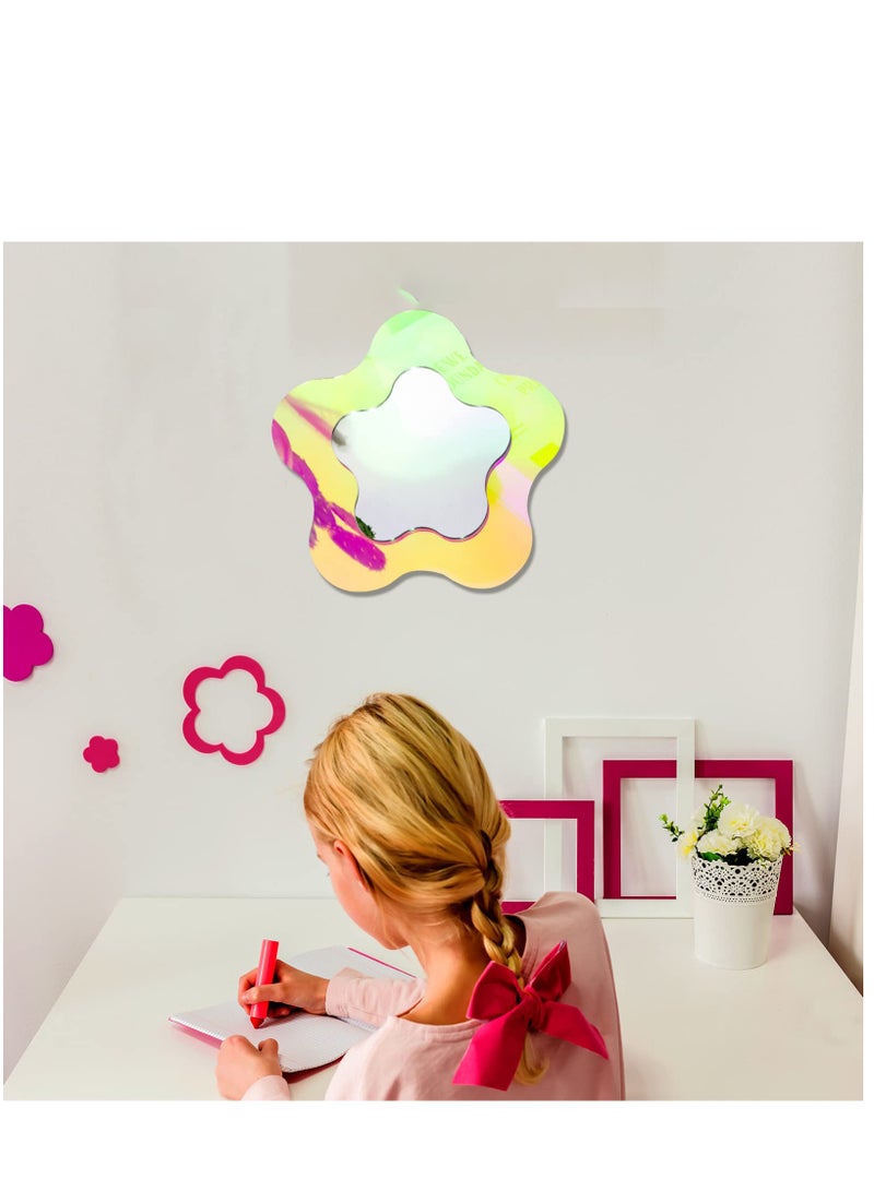 KASTWAVE Irregular Wall Mirror Wavy Acrylic Mirror Room Decor Aesthetic Mirror Amorphic Vanity Retro Mirror for Bedroom Living Room Bathroom Entryway Wall Decor (Five Pointed Star 30 x 30 cm) - Image 4