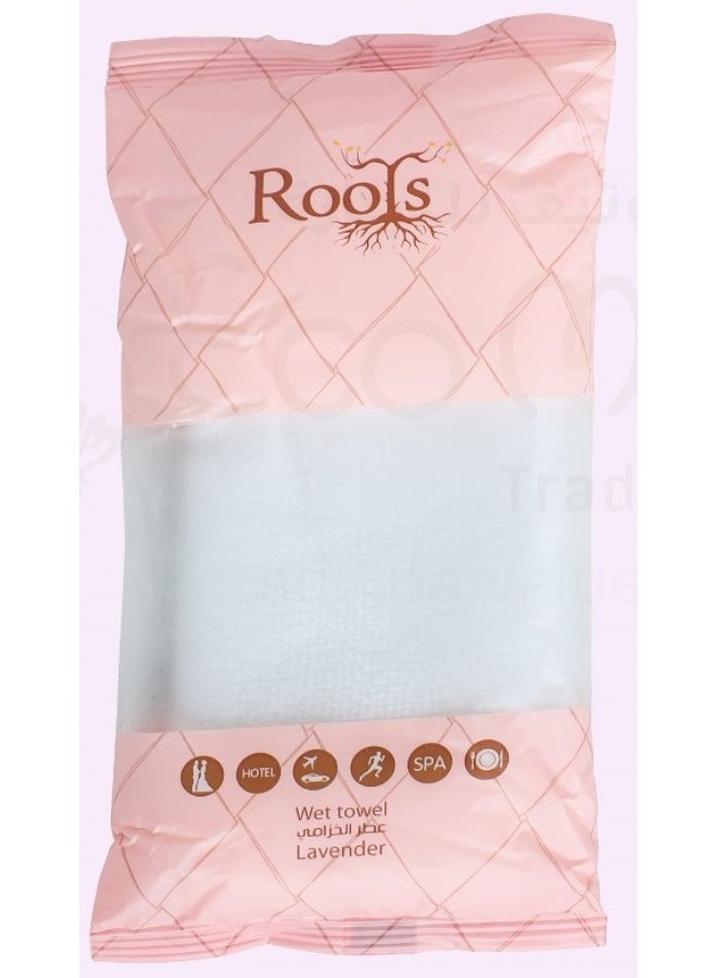 منشفة وجه مبللة منعشة برائحة اللافندر، 25 قطعة