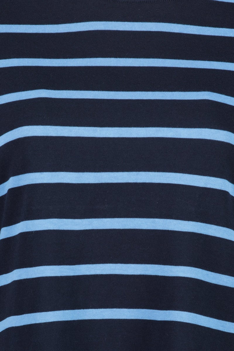 Tchibo Women Crew Neck Long Sleeve Stripe Top, Multicolor - Image 5