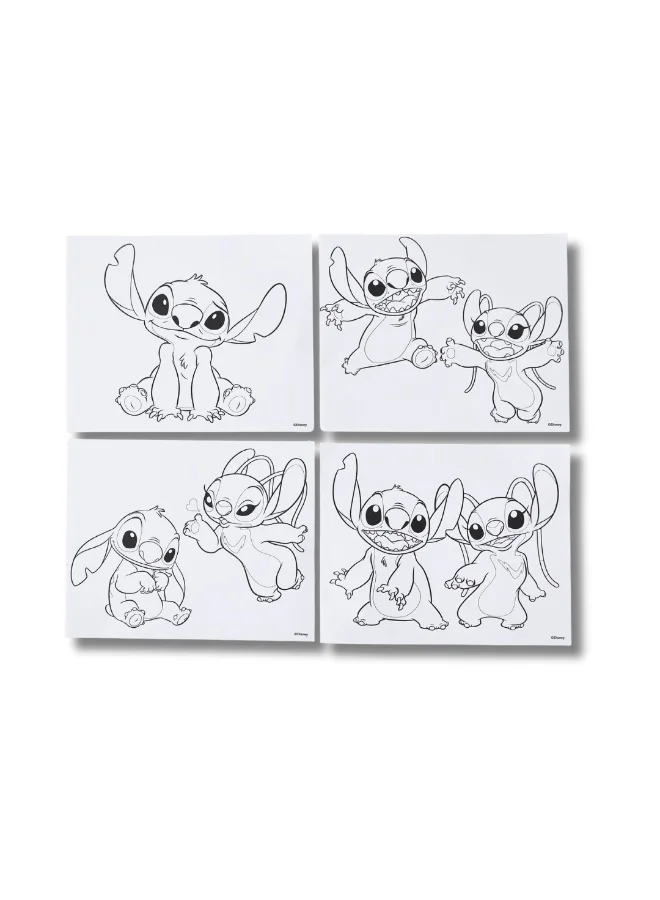 ديزني Stitch 50+ Creative Art Set | Draw, Color, Paint & Create | Coloring Activity Kit | Ideal For Gifting | Age 3+