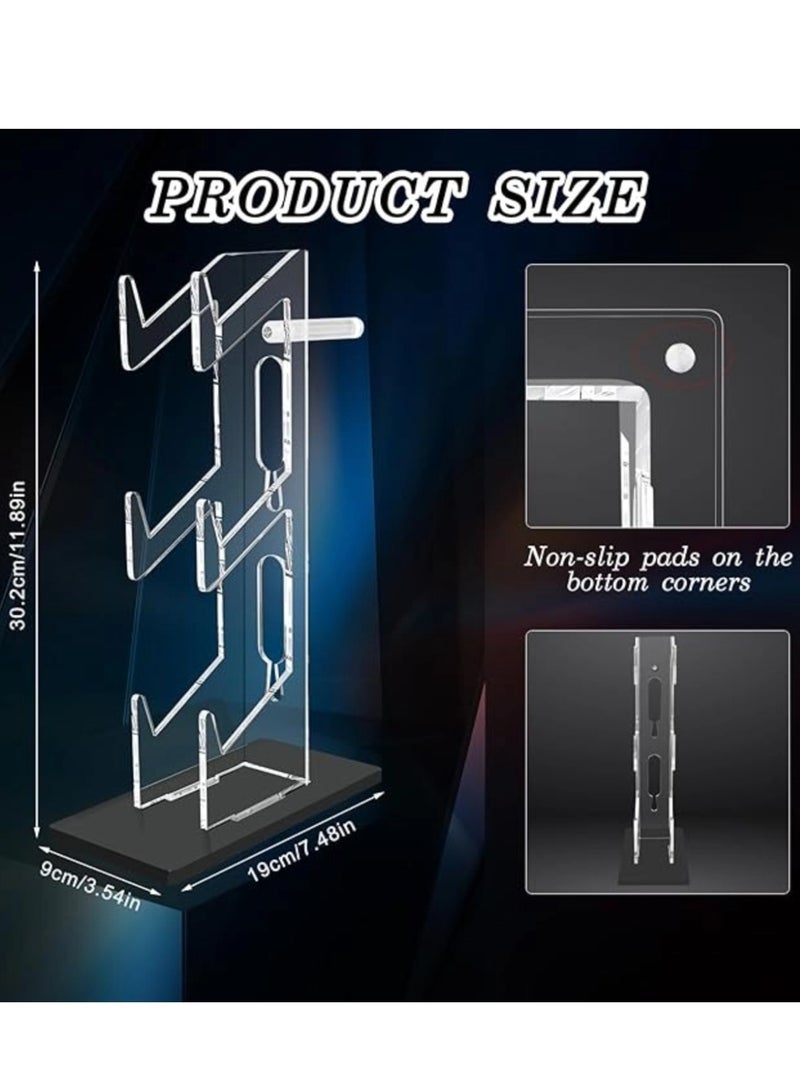 Beauenty 3 Tier Controller Stand and Headset Holder Game Accessories Storage Bracket for PS5 PS4 Nintendo Switch Xbox, Controller Holder Headset Stand Gaming Accessories,Desk Mounts for Controller - Image 3