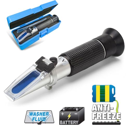 aichose 4-in-1 DEF Antifreeze Coolant Refractometer for Automobile Antifreeze System, Diesel Exhaust Fluid, Battery Acid and Windshield Washer Fluid - Image 1