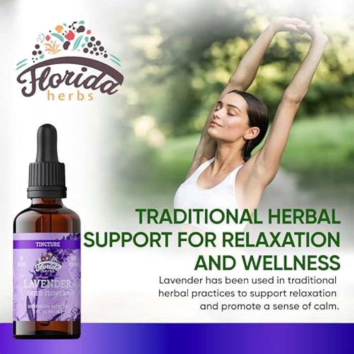 FLORIDA HERBS Lavender Flower Liquid Extract for Calming Nervous System Support, Organic Lavender Extract (Lavandula X Intermedia) Dried Flow 2 Fl Oz - Image 2