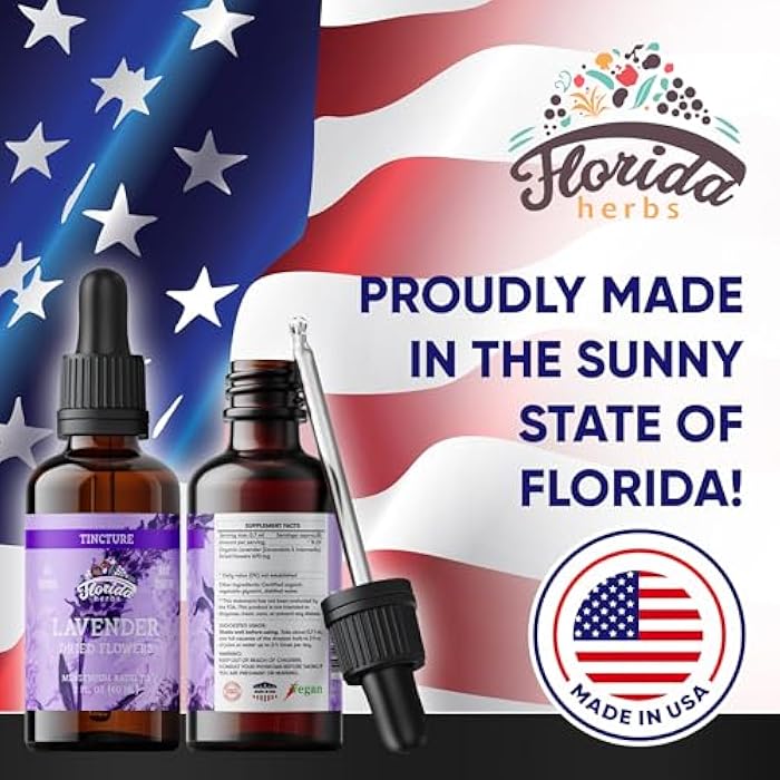 FLORIDA HERBS Lavender Flower Liquid Extract for Calming Nervous System Support, Organic Lavender Extract (Lavandula X Intermedia) Dried Flow 2 Fl Oz - Image 5