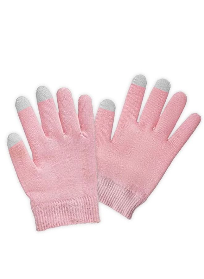 Generic Moisturizing Treatment Gel Spa Gloves Pink - Image 1