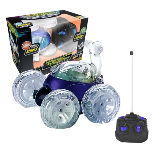 Mindscope Turbo Twisters Blue 49 MHZ Bright LED Light Up Stunt RC Remote Control Vehicle - Image 1