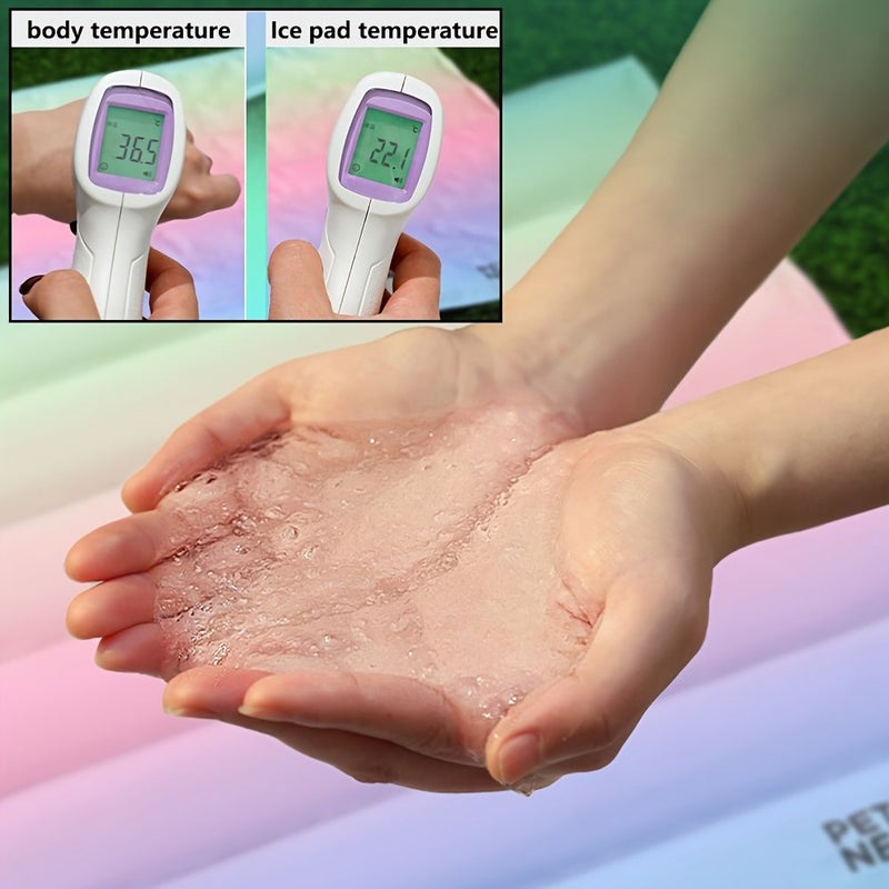Summer Pet Cooling Pad PVC Gel Ice Pad Keeps Cool Comfortable Washable Non Slip Bottom Suitable For Car Seats And Indoor Use Fits All Dogs And Cats 15.75x19.69 Inch - Image 1