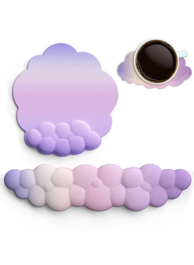 Mouse Pad, Keyboard Handrest, Mouse Handrest Three-Piece Set - Image 1