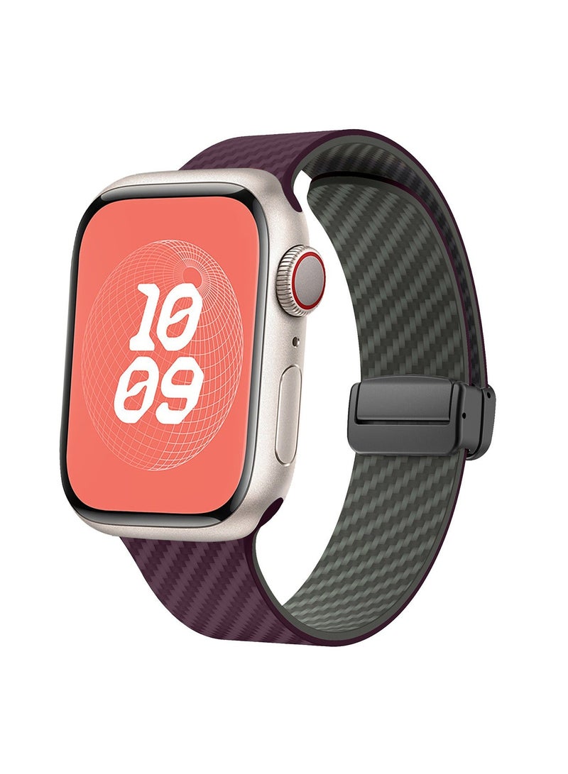 X-level Bands Compatible with Apple Watch 38mm 40mm 41mm Series 9/8/7/SE/6/5/4/3/2/1 IWatch Ultra/Ultra 2/ Silicone Strap With Magnetic folding Buckle, Quick Release Silicone Straps for Women Men - Image 1