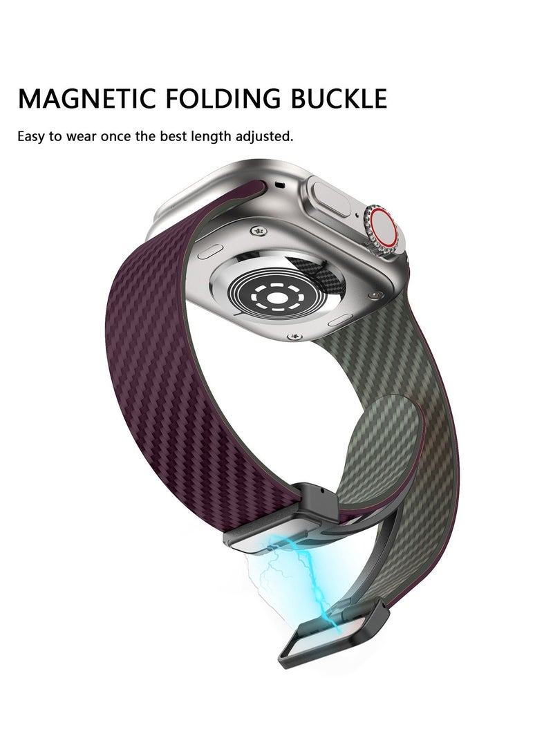 X-level Bands Compatible with Apple Watch 38mm 40mm 41mm Series 9/8/7/SE/6/5/4/3/2/1 IWatch Ultra/Ultra 2/ Silicone Strap With Magnetic folding Buckle, Quick Release Silicone Straps for Women Men - Image 3