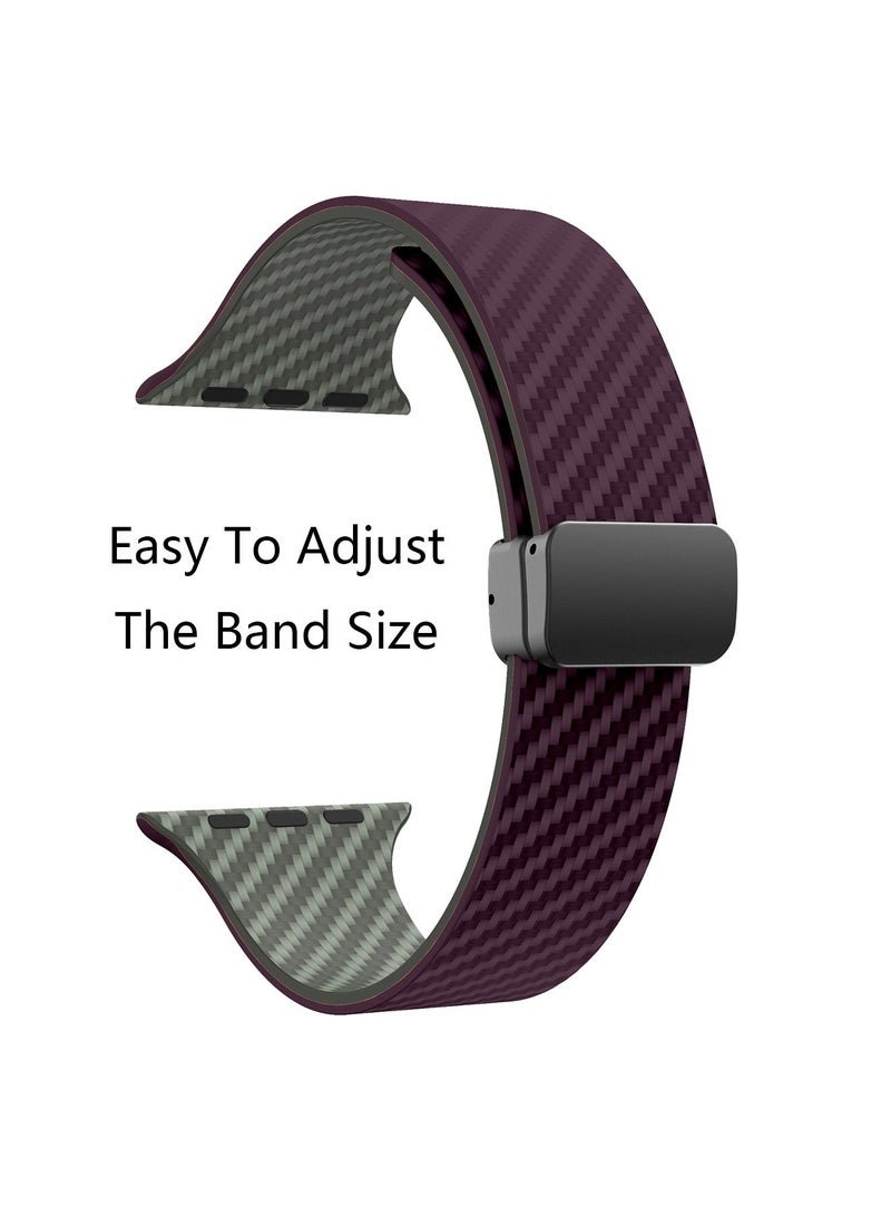 X-level Bands Compatible with Apple Watch 38mm 40mm 41mm Series 9/8/7/SE/6/5/4/3/2/1 IWatch Ultra/Ultra 2/ Silicone Strap With Magnetic folding Buckle, Quick Release Silicone Straps for Women Men - Image 5