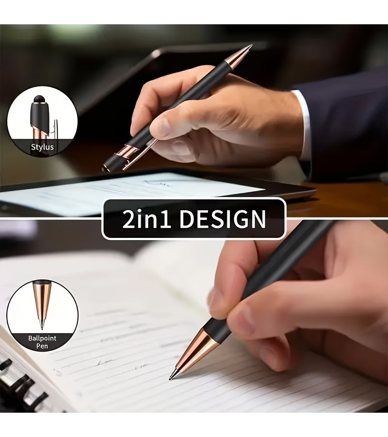 12 Pieces Retractable Stylus Pens Set with 10 Refills Medium Tip - Image 4
