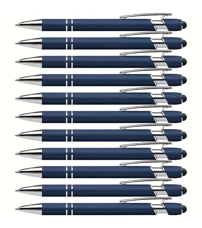 12 Pieces Retractable Stylus Pens Set with 10 Refills Medium Tip - Image 3