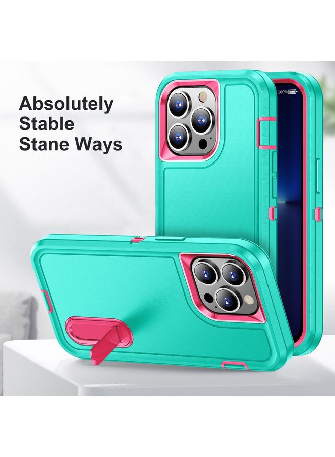 اس-توب حافظة لهاتف iPhone 14 3 في 1 حافظة هاتف متينة مع حامل - Image 2