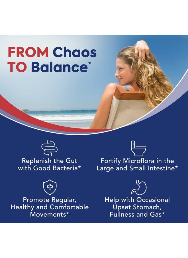 Surebounty - Probiotic For Men & Women 200 Billion Cfu Prebiotics + Digestive Enzymes Supreme Restore Upper Mid Lower Gi Tract Balance 60 Veggie Capsules 1 Month - Image 1