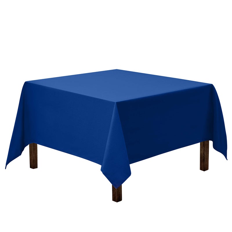 Gee Di Moda Square Tablecloth - 70 x 70 Inch Royal Blue Table Cloth for Medium Square or Round Tables - Heavy Duty Washable Fabric - for Buffet Table  Holiday Party  Dinner  Wedding & Baby Shower - Image 1
